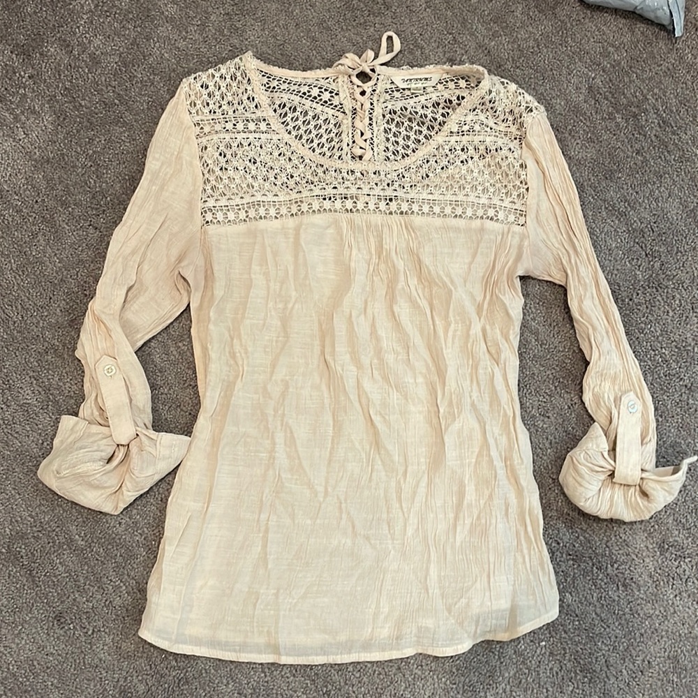 Boho Chic X Knit Top - image 1